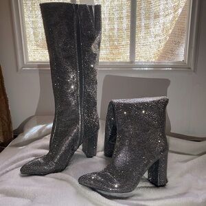 Sparkly heel boots🤩🤩